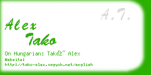 alex tako business card